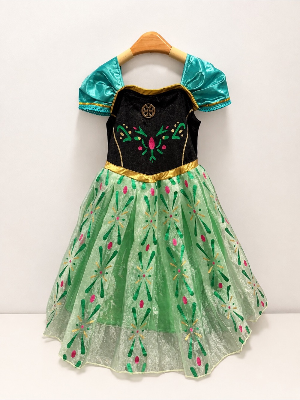 Green Princess Anna Frozen-Inspired Dress Costume